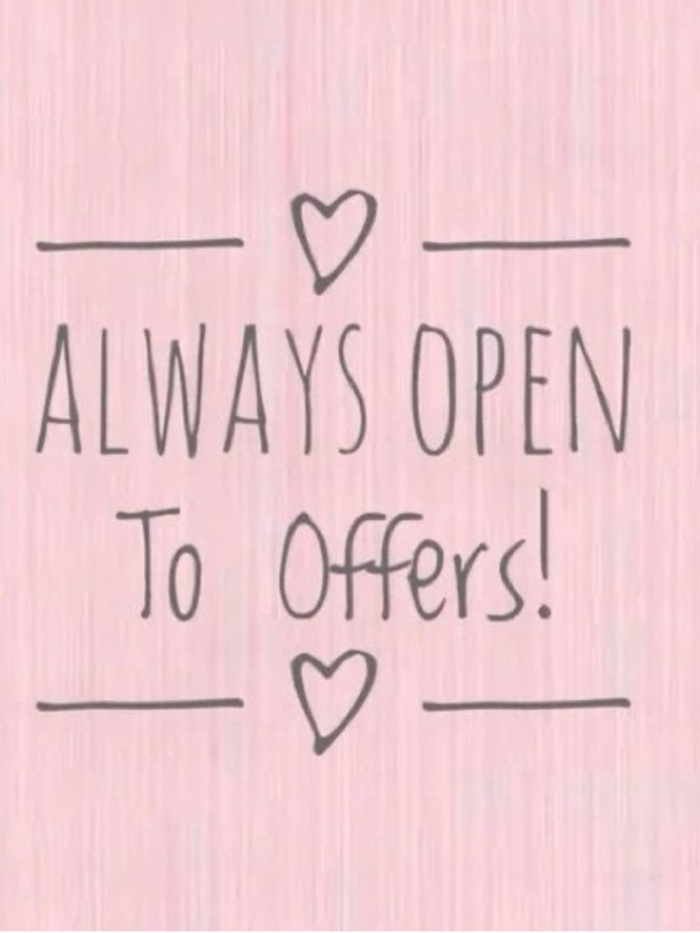 Pink "Always Open To Offers" Graphic Print